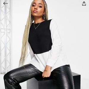 QED London 2 in 1 Knitted Vest with Shirt Underlay, NEW, Size M